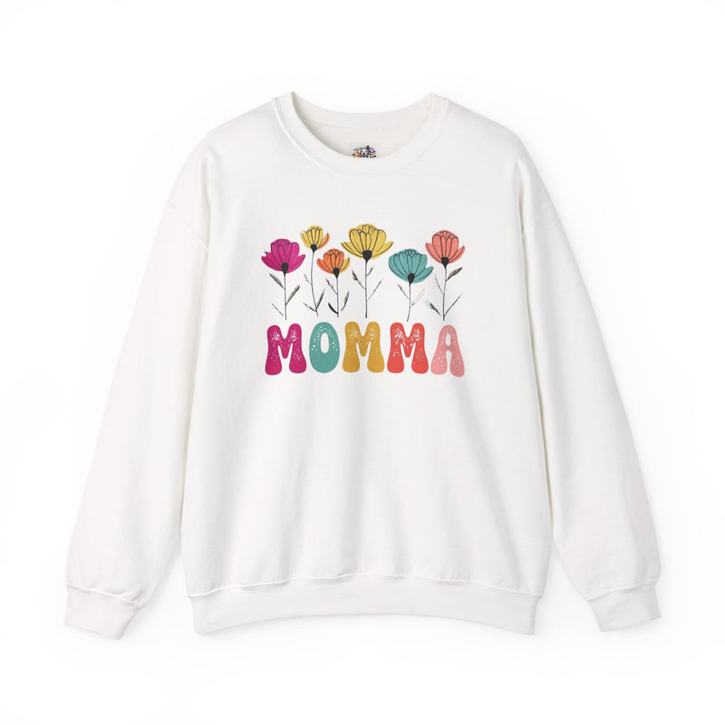 Floral 'Momma' Unisex Crewneck Sweatshirt - Cozy Gift for Moms