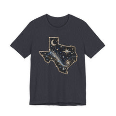 Texas Night Sky Tee — Celestial Moon & Stars State Graphic T-Shirt