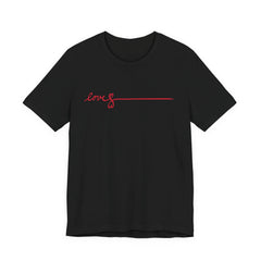 Love Signature T-Shirt – Minimal Red Script Tee
