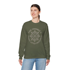 “Have Yourself a Merry Little Christmas” Snowflake Gildan Crewneck Sweatshirt