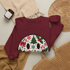 Christmas Smiley Crewneck Sweatshirt — Festive Holiday Smile Graphic