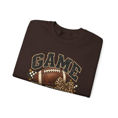 Game Day Sweatshirt — Leopard Football Graphic Crewneck