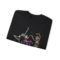 Yee Haw Skeletons Sweatshirt - Cozy Unisex Crewneck for Halloween, Fall Fashion, Casual Outfits, Gift for Cowpoke Enthusiasts, Western Style