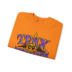 Halloween 'Trick or Treat' Crewneck Sweatshirt — Retro Candy Graphic
