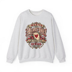 "Wanted: The Heart Thief" Vintage Valentine Graphic