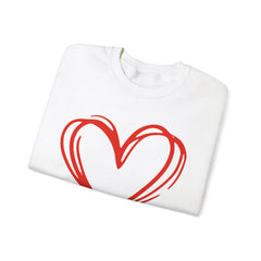 Hand Drawn Heart  - Valentine's Day Sweatshirt