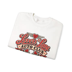 Lovers Lane Auto Club Vintage Racing Graphic Crewneck Sweatshirt- Valentine