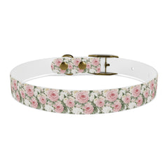 Dog Collar- White and Pink Roses
