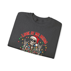 Christmas Skeleton Unisex Sweatshirt - Rude Humor - Party Sweatshirt- Holiday Humor
