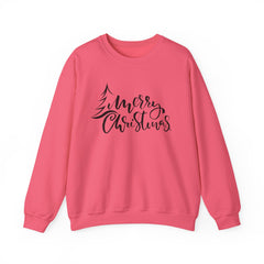 "Merry Christmas" Crewneck, Unisex Sweater, Winter Fashion, Festive Apparel, Holiday Gift, Christmas tree