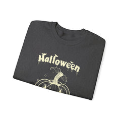 Halloween Pumpkin Sweatshirt, Cozy Fall Apparel, Unisex Crewneck, Perfect for Halloween, Fall Fashion, Pumpkin Spice Lover Gift