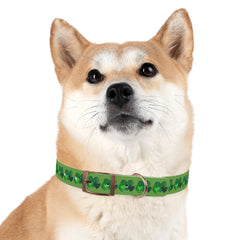 Copy of Dog Collar - Green Leprechaun Hats and Green Hearts Design