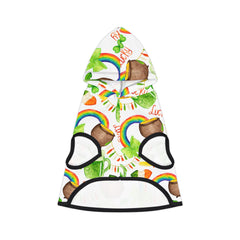 Beer and Shamrock Print Dog Hoodie for St. Patrick's Day