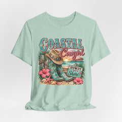 Coastal Cowgirl Tee — "Howdy Shore" Beach Western Graphic T-Shirt