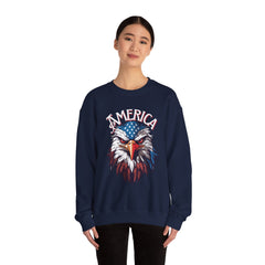 AMERICA - Bald Eagle- Unisex Heavy Blend™ Crewneck Sweatshirt