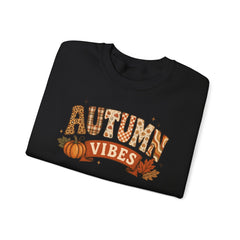 "Autumn Vibes" Graphic Fall Pullover Crewneck Sweatshirt