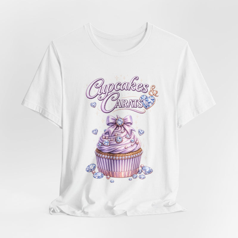 Cupcakes & Carats Tee — Cute Pastel Cupcake Graphic T-Shirt