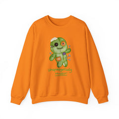 Fun Voodoo Doll Sweatshirt, Unapologetically Myself Crewneck, Cozy Gift for Halloween, Casual Wear, Self-Love Apparel