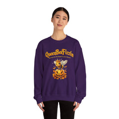 Fall Queen Bee Crewneck Sweatshirt - Halloween Pumpkin Design