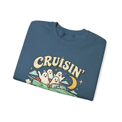 Cruisin' With My Boos Sweatshirt — Cute Ghost Halloween Crewneck
