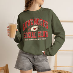 Love Notes Social Club Sweatshirt — Retro Valentine Crewneck