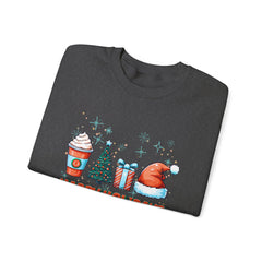 Christmas Coffee Santa Hat Sweatshirt