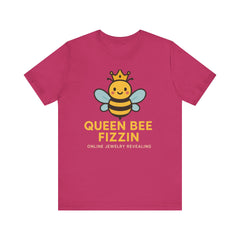 Queen Bee Fizzin' Unisex T-Shirt - Cute Bee Graphic Tee for Bee Lovers