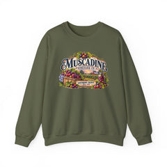 Muscadine Vineyard Crewneck Sweatshirt — Vintage Grape Winery Graphic - Southern Heritage