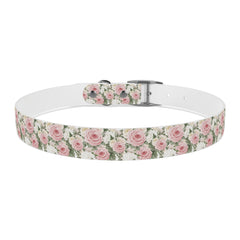 Dog Collar- White and Pink Roses