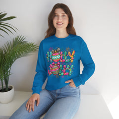 Holly Jolly Crewneck Gildan Sweatshirt — Colorful Christmas Ornament Holiday Sweater