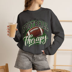 Football Therapy Sweatshirt — Vintage Football Graphic Crewneck