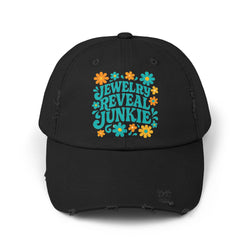 Jewelry Reveal Junkie Distressed Cap | Unisex Cap for Jewelry Lovers, Vintage Style, Boho Vibe