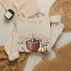 Crewneck Sweatshirt — "Homemade Ice Cream Social" Vintage Ice Cream Maker Design