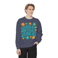 Jewelry Reveal Junkie Sweatshirt - by Comfort Colors- Retro, 70s