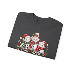 Winter is Better with Friends - Snowmen Crewneck Sweatshirt, Cozy Christmas Apparel, Holiday Festive Sweatshirt