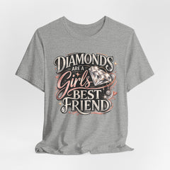 Diamonds Are a Girl's Best Friend T-Shirt – Retro Script Diamond Graphic Tee