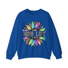 “Mom Life” Vintage Cool Life Flower Crewneck Sweatshirt