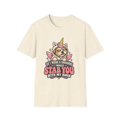 "If I Were a Unicorn I Would Stab You With My Horn" Funny Graphic Tee
