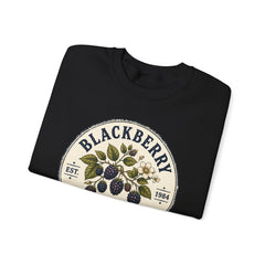Blackberry Picking Club Crewneck Sweatshirt — Vintage Fruit Patch Design