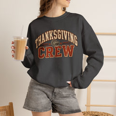 Thanksgiving Crew Sweatshirt - Vintage Turkey Family Holiday Pullover - Fall Apparel