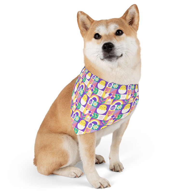 Colorful Floral Pet Bandana Collar for Dogs - Stylish and Playful Accessory