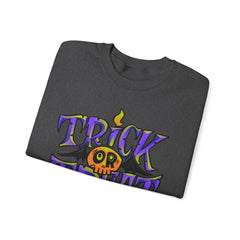 Halloween 'Trick or Treat' Crewneck Sweatshirt — Retro Candy Graphic