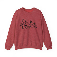 "Merry Christmas" Crewneck, Unisex Sweater, Winter Fashion, Festive Apparel, Holiday Gift, Christmas tree