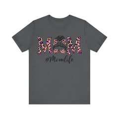 Mom Life Cheeta Print Unisex Jersey Tee - Fun Floral Design for Mothers