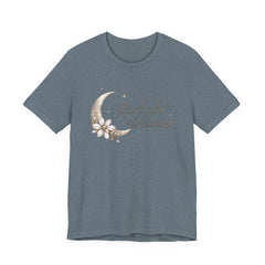 Starlight Dreamer Tee — Moon & Floral Graphic Shirt