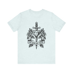 'In Gems We Trust' | Edgy Casual Wear, Gift for Rock Lovers, Men's & Women's Apparel, Perfect for Festivals
