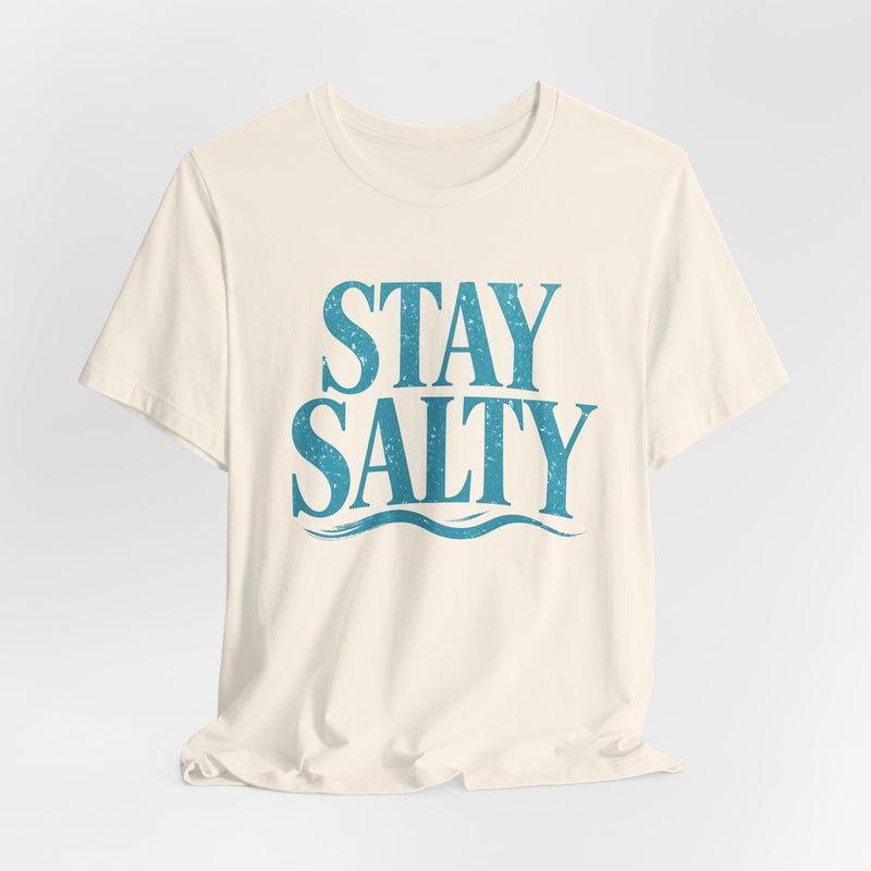 Stay Salty Tee – Coastal Beach Shirt with Nautical Wave Design