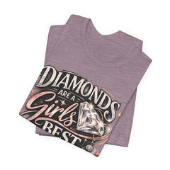 Diamonds Are a Girl's Best Friend T-Shirt – Retro Script Diamond Graphic Tee