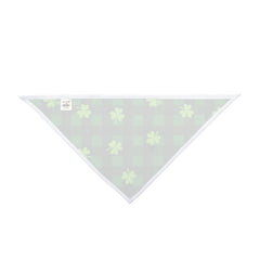 St. Patrick's Day Pet Bandana - Clover on Plaid