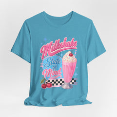 Milkshake State of Mind T-Shirt — Retro Diner Cherry Milkshake Tee